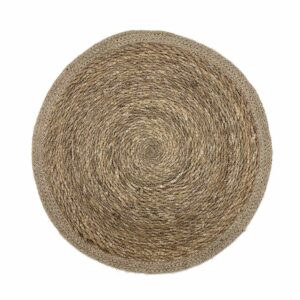 SEAGRASS / JUTE ROUND PLACEMAT NATURAL BORDER/NATURAL
